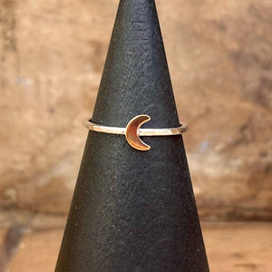 Crescent Moon Stacker Ring