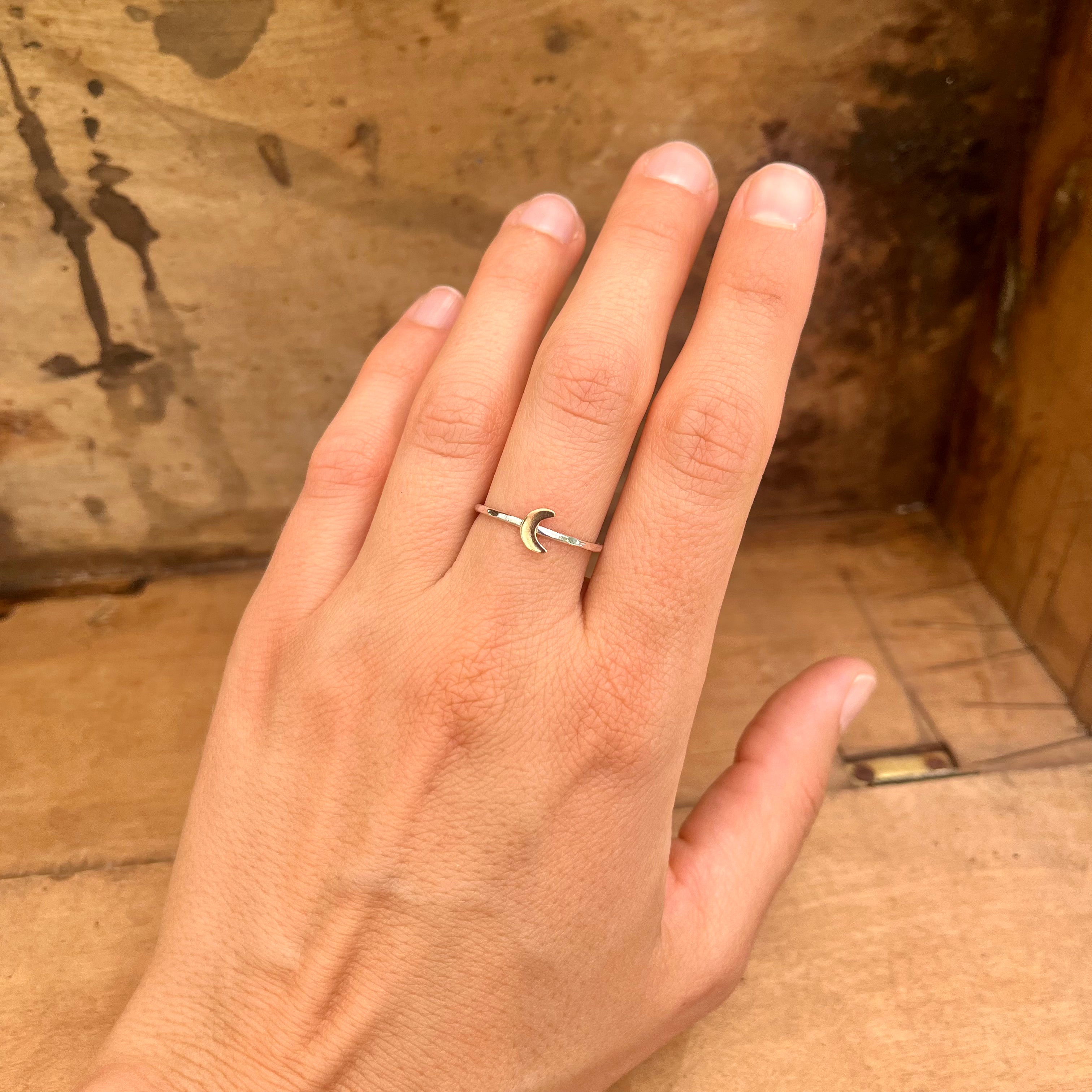 Crescent Moon Stacker Ring